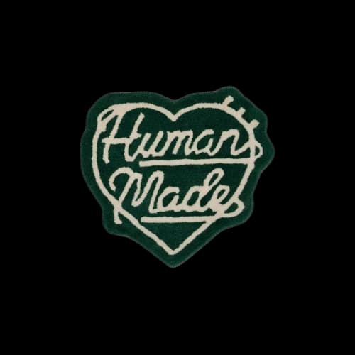 Human Made Heart Rug Medium 'Green'
