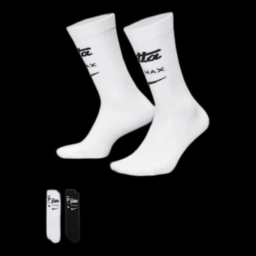 Nike x Patta Everyday Essentials Crew Socks 'White Black' (2 pairs)