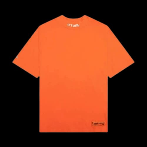 Heron Preston Short-Sleeve Turtleneck CTNMB 'Orange/White'