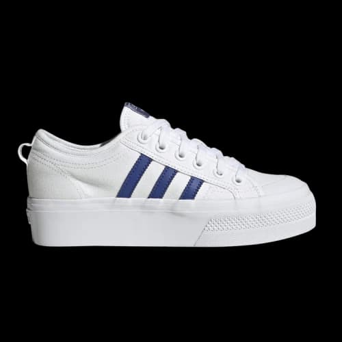 Adidas Nizza Platform White Lucid Blue Womens