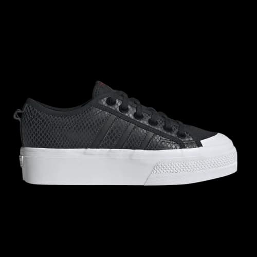 adidas Nizza Platform Shoes Black Python Womens