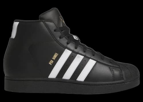 adidas Pro Model Core Black White Stripes Gold Metallic