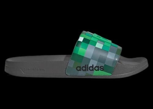 adidas Adilette Shower Slides Minecraft Creeper