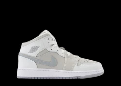 Jordan 1 Mid SE Summit White Metallic Silver (GS)
