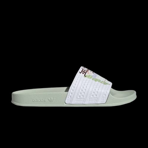 adidas Adilette Slides 'Linen Green White'