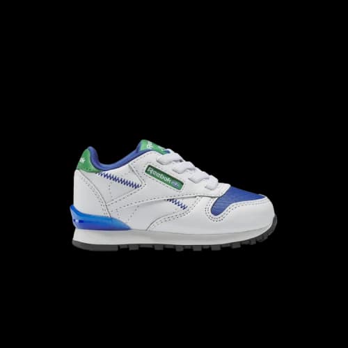 Reebok Classic Leather Step 'n' Flash Toddler 'White Green Vector Blue'