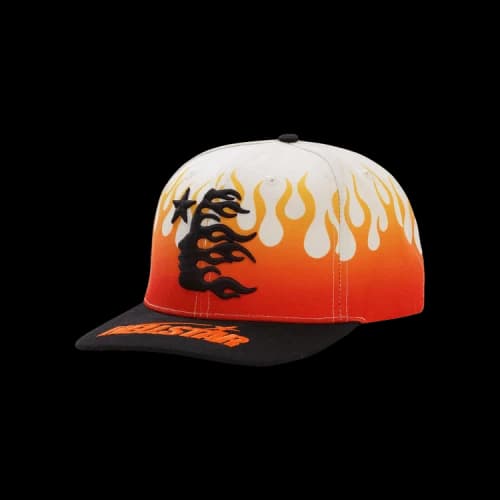 Hellstar Flame Vintage Snapback Hat 'Cream/Black'