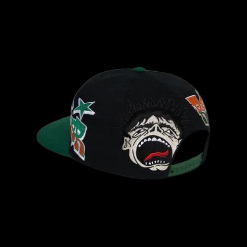 Hellstar Records Hat Snapback 'Green/Black'