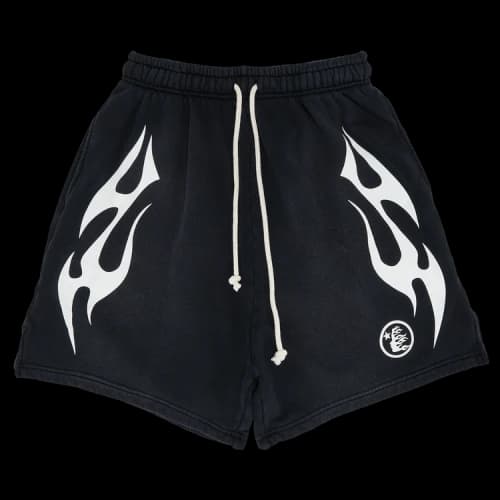 Hellstar Flame Shorts 'White'