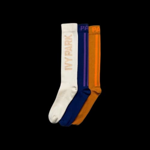 adidas x Ivy Park Crew Socks (3 Pack) 'Focus Orange/Wild Pine/Cream White'