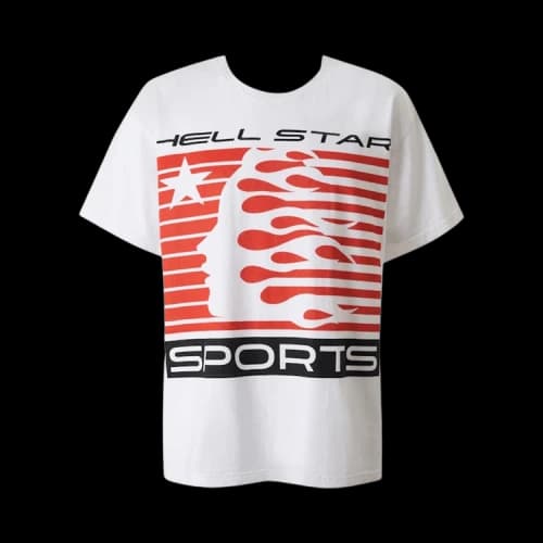 Hellstar Flame Tribal Motion T-Shirt 'White'