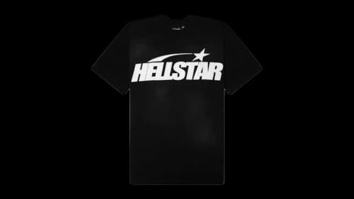Hellstar Classic Logo Rhinestones Tee Black