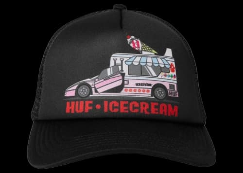 HUF x Ice Cream Fast Serve Trucker Hat Brown