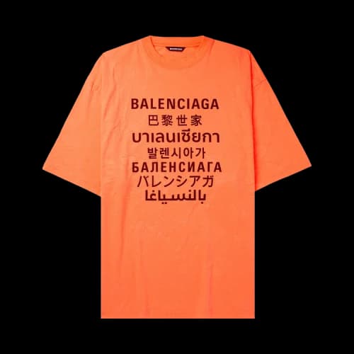 Balenciaga Language T-shirt 'Orange'