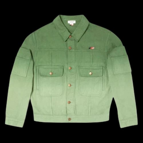 Honor The Gift Gridlock Public Private Oversized Fit Embroidery Jacket 'Dip Green'