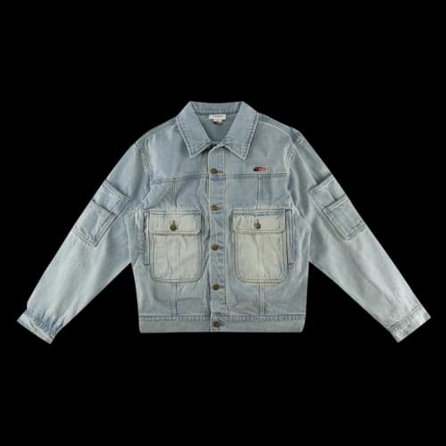 Honor The Gift Gridlock Public Private Oversized Fit Embroidery Jacket 'Light Indigo'