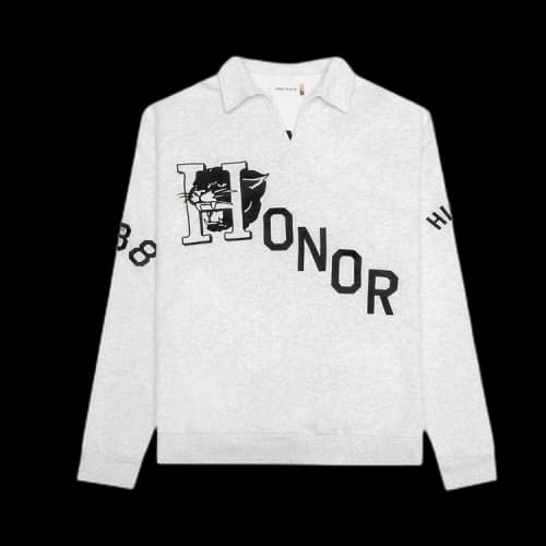 Honor The Gift Mascot Henley Sweater 'Heather Grey'