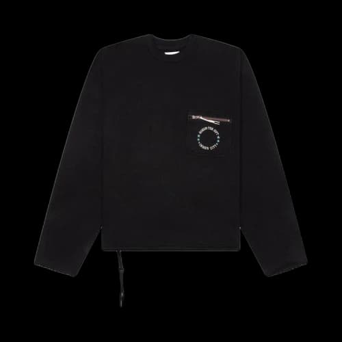 Honor The Gift Pocket Pullover Crewneck 'Black'
