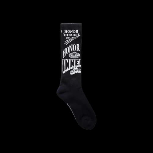 Honor The Gift Mixed Graphic Ribbed Sock 'Black'
