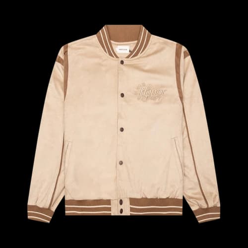 Honor The Gift Oil Head Varsity Jacket 'Tan'