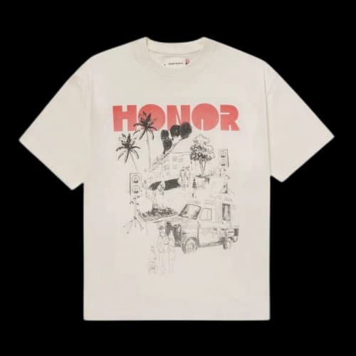 Honor The Gift Block Party Tee 'Bone'