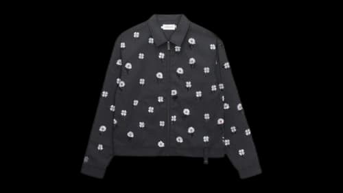 Honor The Gift Flowers Beaded Jacket Black