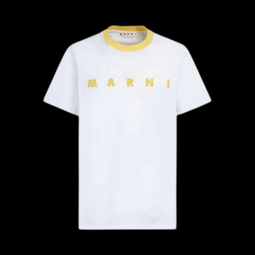 Marni Polka Dot Logo Tee 'Lily White'