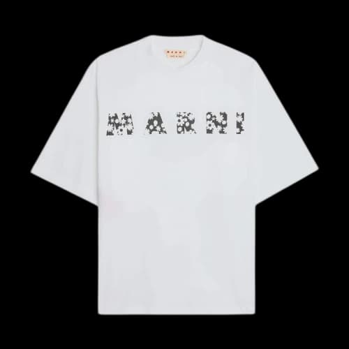 Marni Relaxed Fit Logo T-Shirt 'Lily White'