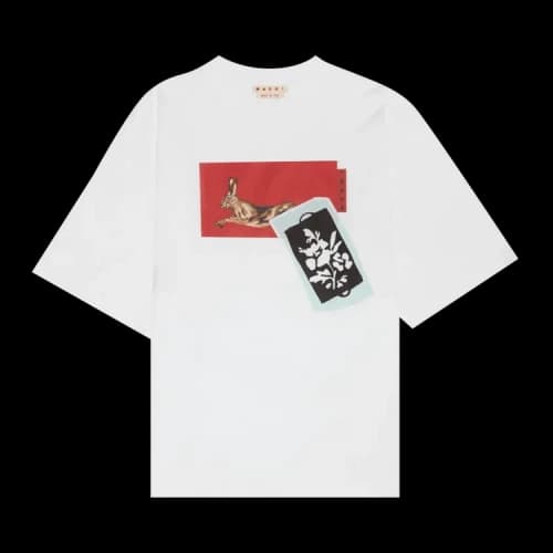 Marni Graphic Print T-Shirt 'Lily White'