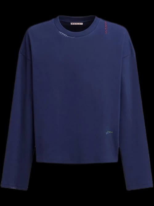 Marni Stitch Long Sleeve T-shirt Blue China