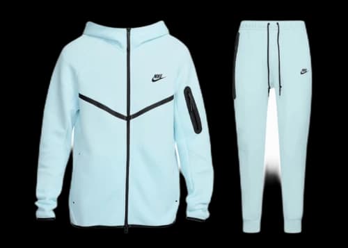 Nike Sportswear Tech Fleece Full Zip Hoodie & Jogger Set Glacier Blue