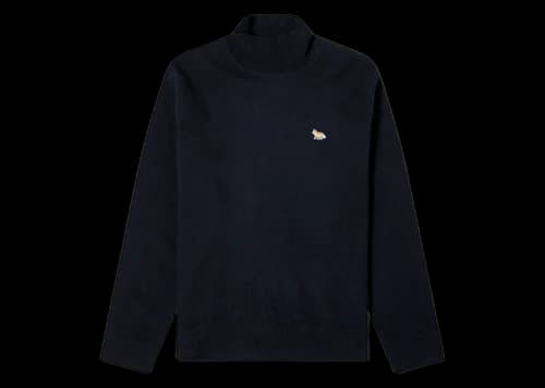 Maison Kitsune Baby Fox Patch Boxy Turtleneck Black