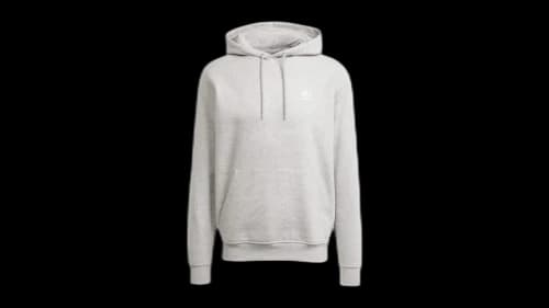 adidas Trefoil Essentials Hoodie Medium Grey Heather White