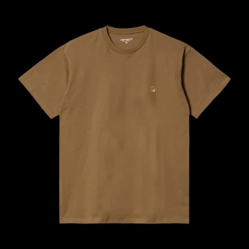 Carhartt WIP Short-Sleeve Chase T-Shirt 'Hamilton Brown/Gold'