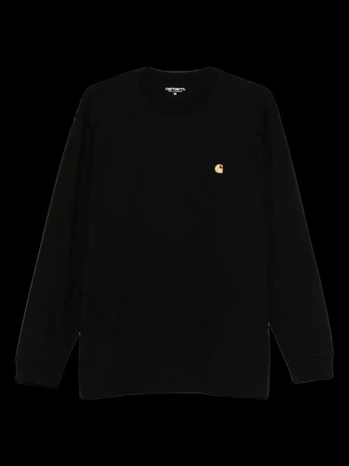 Carhartt WIP Long Sleeve Chase T-shirt Black Gold