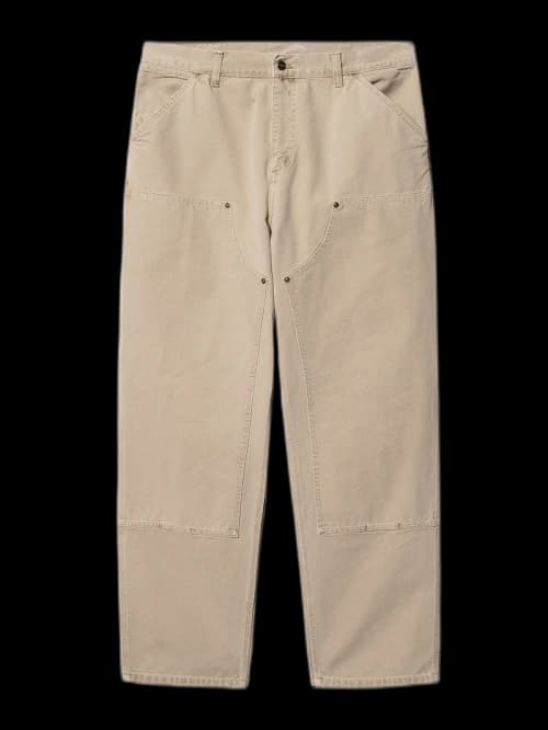 Carhartt WIP Double Knee Dearborn Canvas 12oz Relaxed Straight Fit Pants Dusty H Brown (Faded)