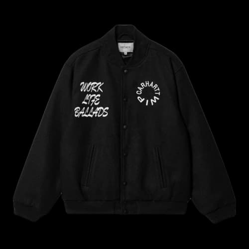 Carhartt WIP Work Varsity Bomber Jacket 'Black'