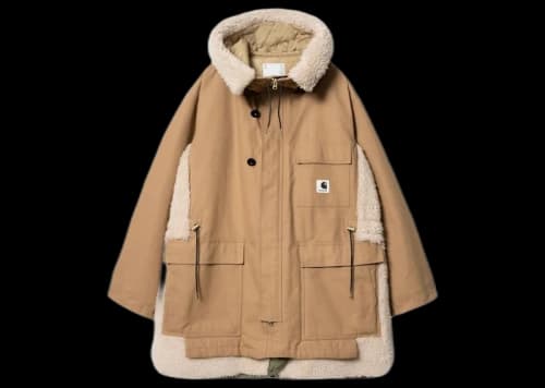 Sacai x Carhartt WIP Canvas Siberian Parka Beige