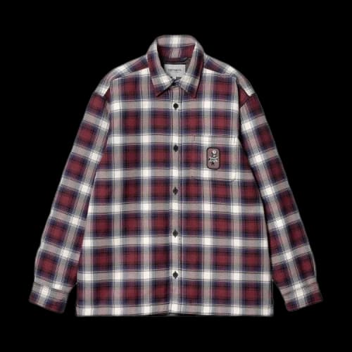 Carhartt WIP Monahan Check Shirt Jacket 'Malbec'