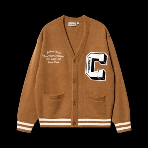 Carhartt WIP Brown Ducks Cardigan 'Hamilton Brown/Wax'