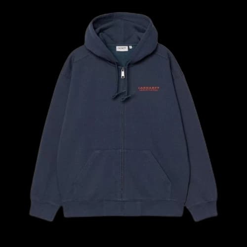 Carhartt WIP Hooded Runaway Sweat Jacket 'Blue/Vermillion'