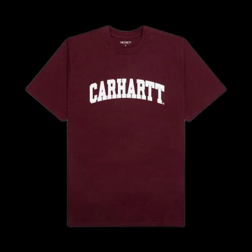 Carhartt WIP University Short-Sleeve T-Shirt 'Malbec/White'