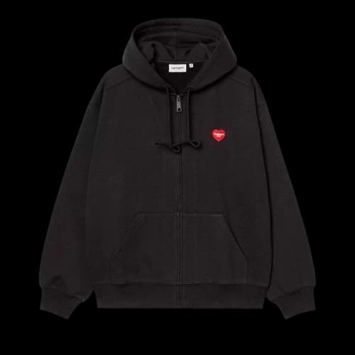 Carhartt WIP Hooded Heart II Hartt Sweat Jacket 'Black'