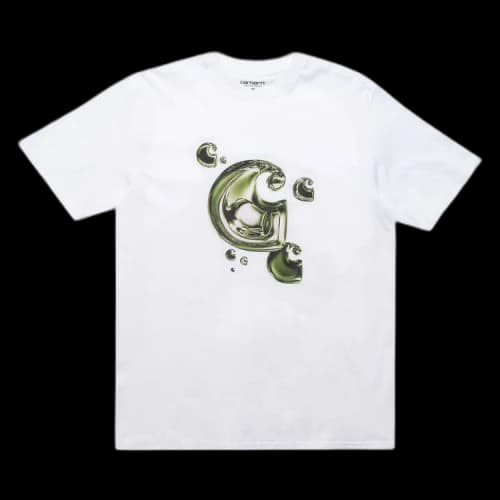 Carhartt WIP Short-Sleeve Solar Chrome C-Logo T-Shirt 'White'