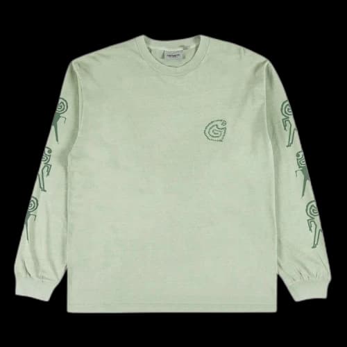 Carhartt WIP Long-Sleeve Terrestrial T-Shirt 'Pale Olive/Dollar Green'