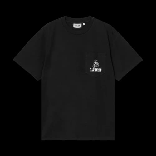 Carhartt WIP Short-Sleeve Pond Corps Pocket Tee 'Black'