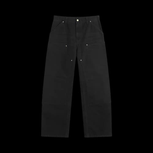 Carhartt WIP Double Knee Pants 'Black (Grind Wash)'