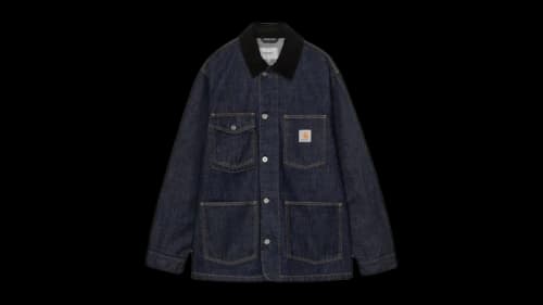 Carhartt WIP Warren Denim Chore Coat Jacket Blue/Black