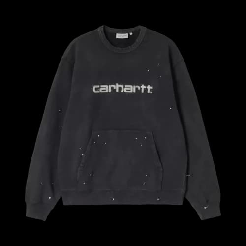 Carhartt WIP Painter Sweatshirt 'Black (Destroy Wash, Splatter)'