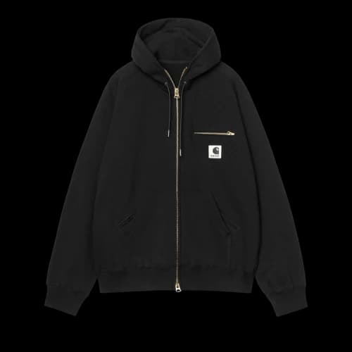 Sacai x Carhartt WIP Cotton Jersey Hoodie 'Black'